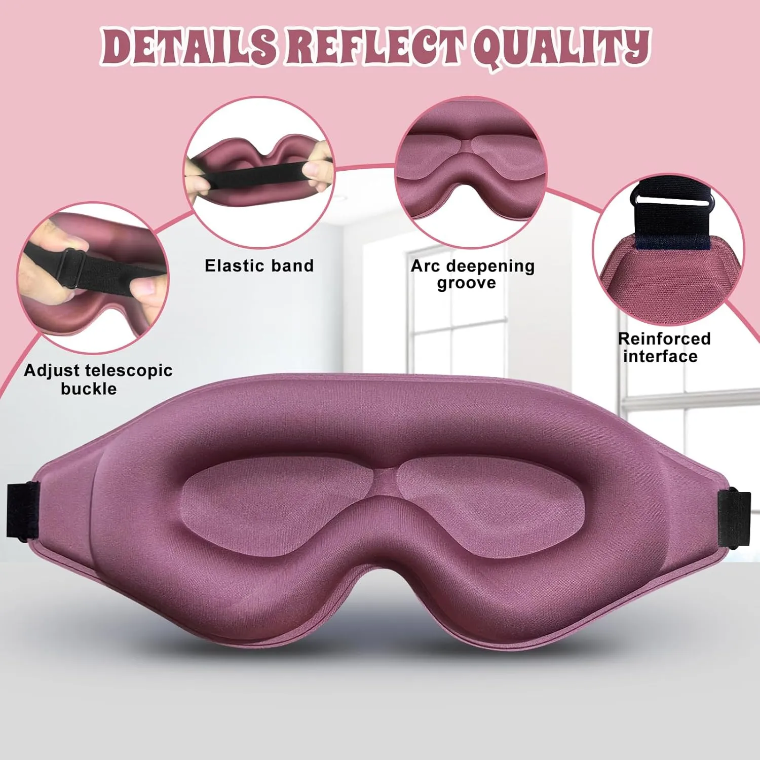 3D Advanced Eye Mask for Sleeping, Ultra Delicate Soft Skin Friendly Eye mask,100% Blackout Sleep Eye Mask for Sleep, Eyelash Extension Sleep mask, Sleeping Eye Masks for Men and Women