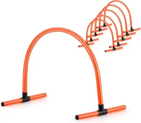 6 Pcs Indoor Training Arches with Removable Base Soccer Passing Arcs Turf Arches Indoor Soccer Training Equipment Footwork and Kicking Drills for Football Basketball Practice