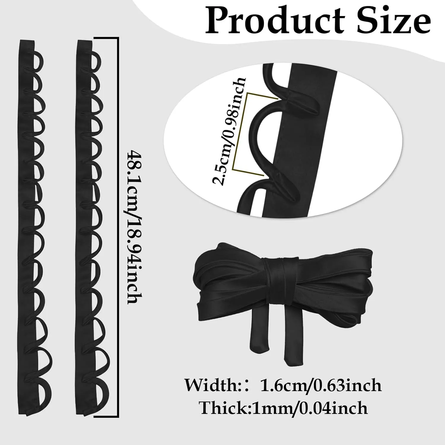 Adjustable Fit Satin Corset Back Kit Women's Wedding Dress Corset Kit Loops Fit Lace up for Prom Form Dress