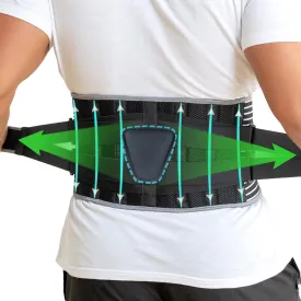 Back Brace for Herniated Disc,Lower Back Pain Relief,Strain,Adjustable Lumbar Support Belt,with 6 Stays and Removable 3D Pad,for Men and Women Work,Lifting,Sciatica,Scoliosis(Small)