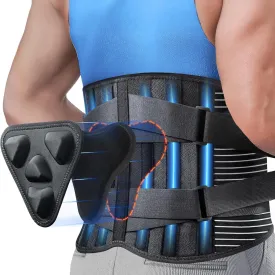 Back Brace for Lower Back Pain Relief with 3D Lumbar Pad, 6X Back Support Belt With Alternative Strips for Men/Women, Soft Breathable Mesh Fabric Lumbar Support for Herniated Disc, Sciatica