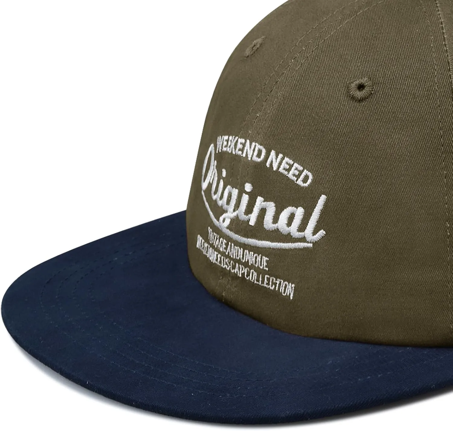 CLAPE Vintage Snapback Trucker Hat for Men Women Baseball Caps Unstructured Cotton Flat Brim Cap Street Hip Hop Camp Hat