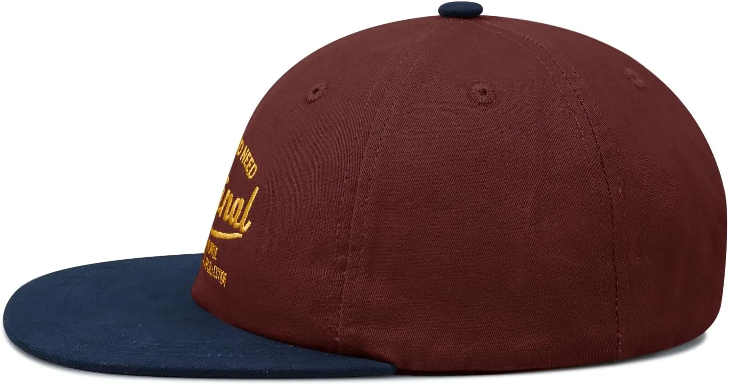 CLAPE Vintage Snapback Trucker Hat for Men Women Baseball Caps Unstructured Cotton Flat Brim Cap Street Hip Hop Camp Hat