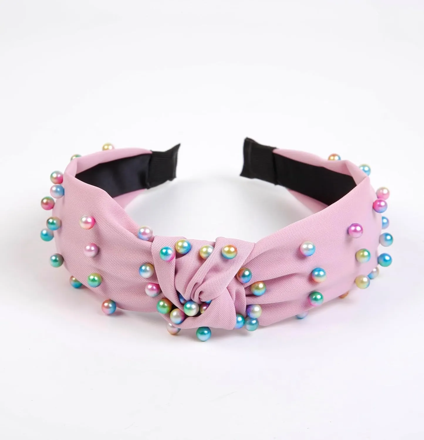 Easter Headbands for Women Girls - 4PCS Knotted Headbands for Women Trendy - Top Knot Pearl Head Band for Womens Hair - Fashion Headband Wide Hair Bands Accessories
