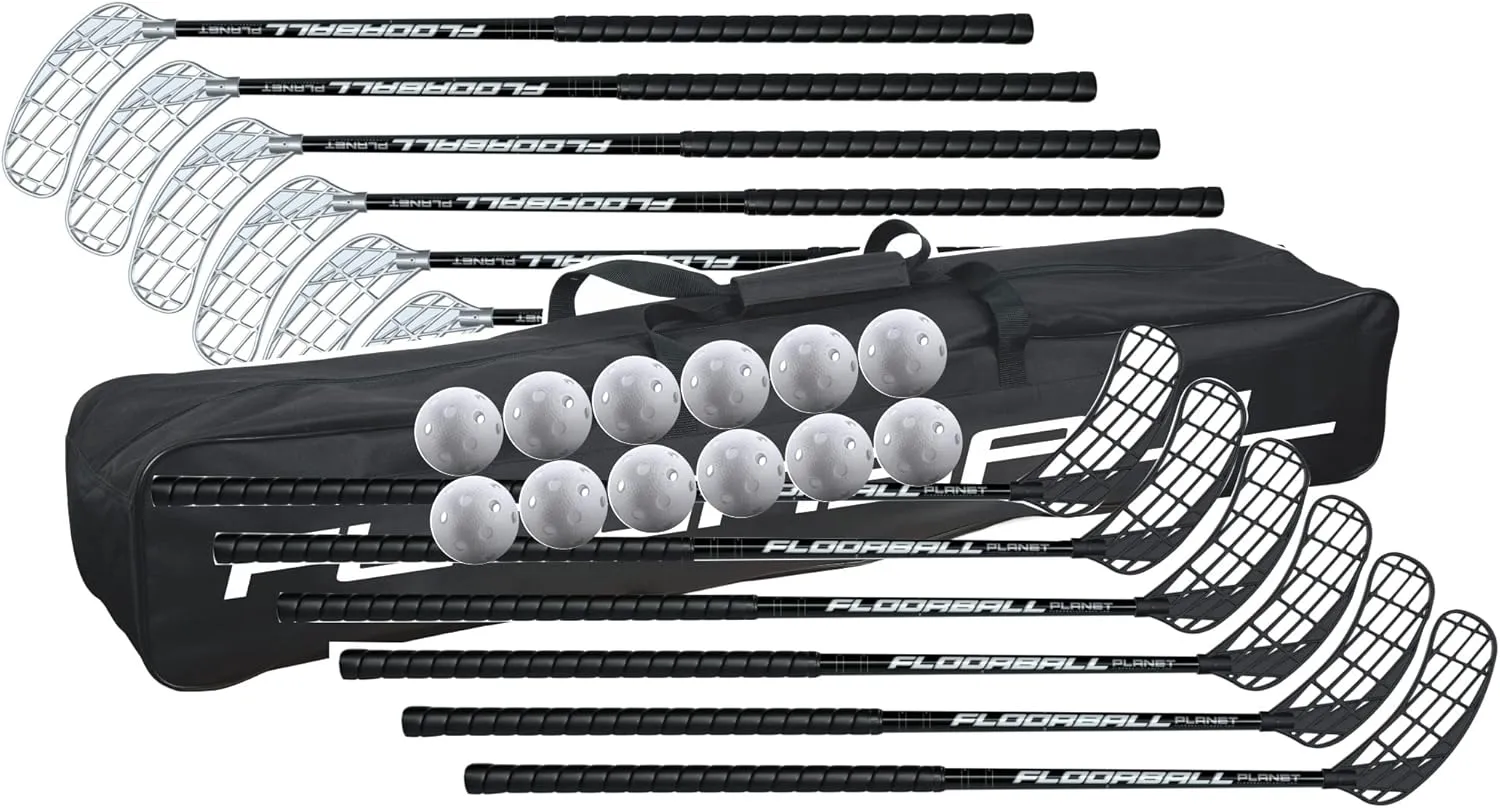 Floorball High School/Adult Stick Set with Balls & Bag