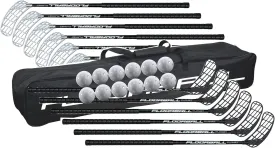 Floorball High School/Adult Stick Set with Balls & Bag