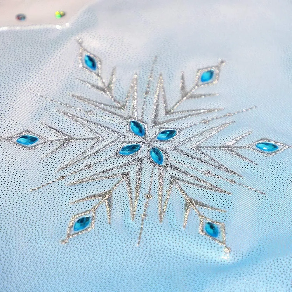 HOZIY Leotards for Girls Gymnastics Kids Children Biketard Snowflake Ribbon Blue Purple Hot Pink Sparkle