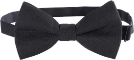 Kajeer Classic Pre-Tied Mens Bow Ties Formal Adjustable Solid Tuxedo Bowtie for for Adults & Children