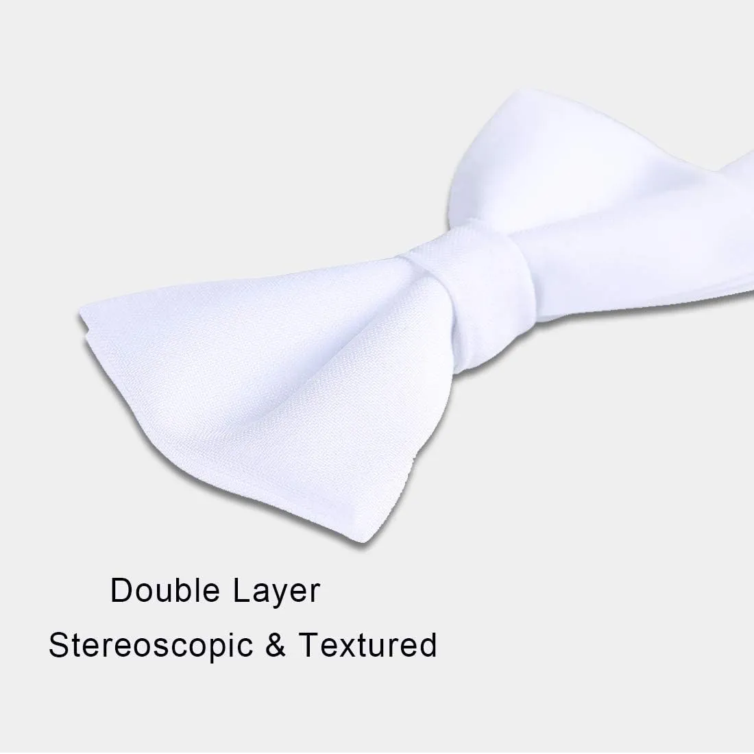 Kajeer Classic Pre-Tied Mens Bow Ties Formal Adjustable Solid Tuxedo Bowtie for for Adults & Children