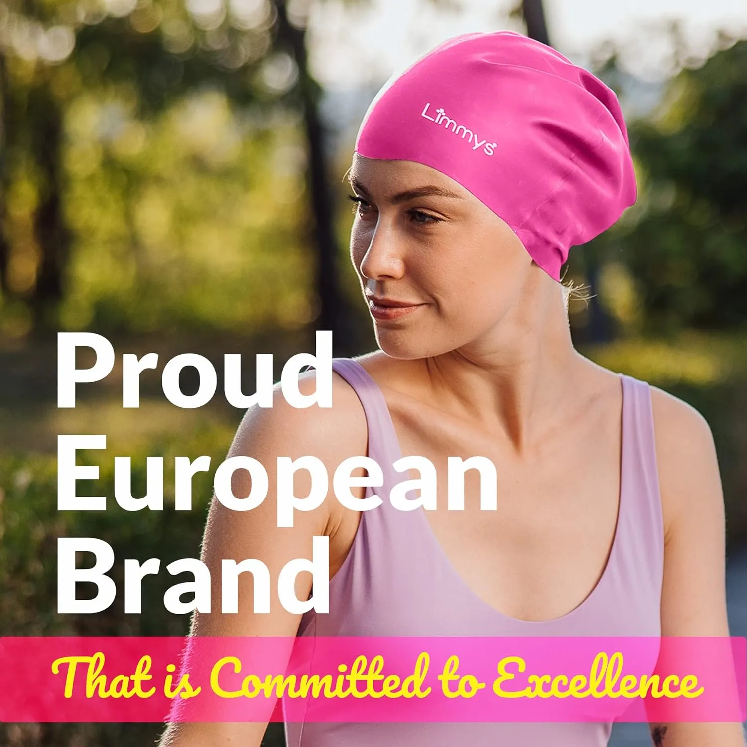 Limmys Premium Swim Cap for Women with Long Hair  Soft Silicone Swimming Cap for Women  Comfortable, Extra Room Fit, Chlorine Resistant & Hypoallergenic  Trusted by Swimmers Worldwide