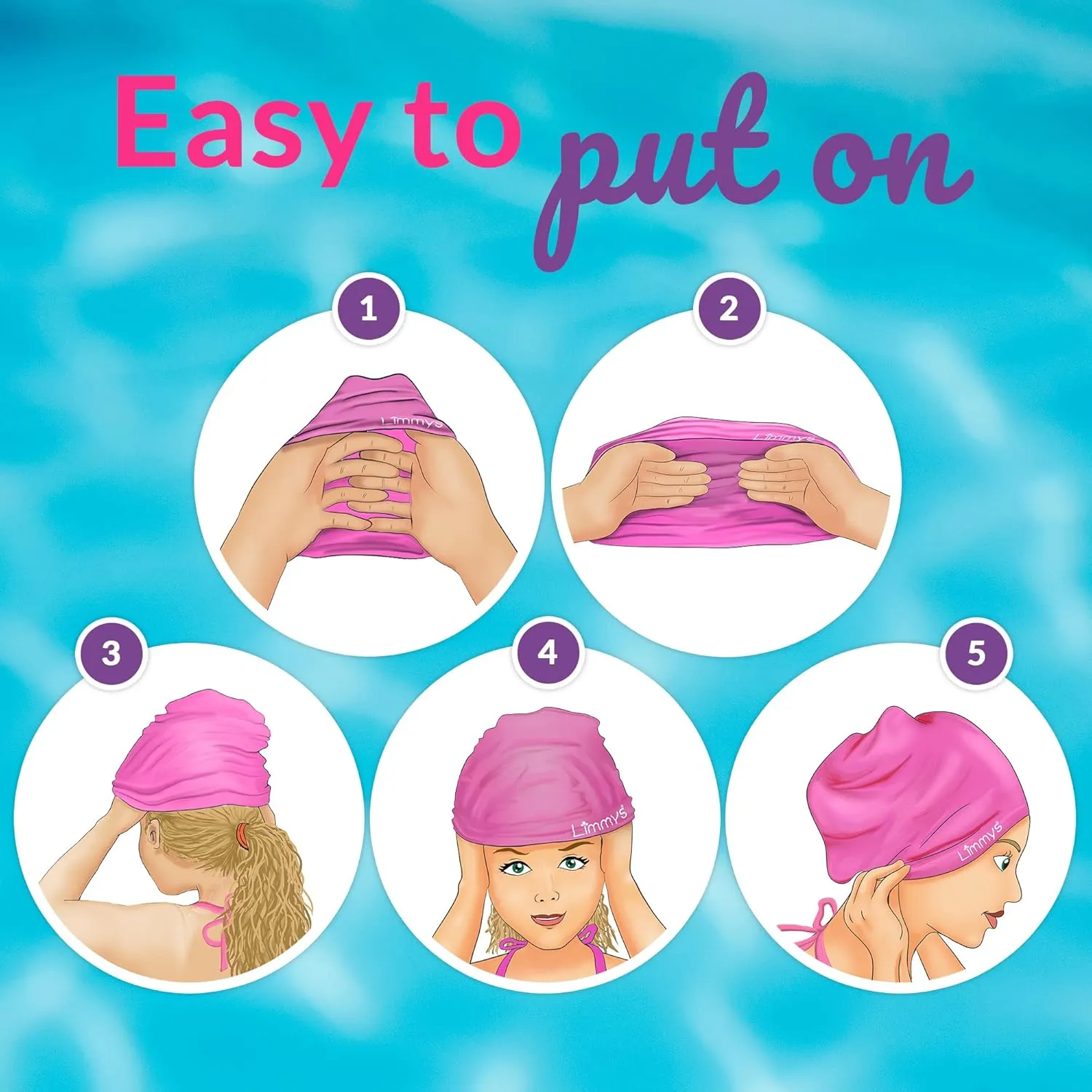 Limmys Premium Swim Cap for Women with Long Hair  Soft Silicone Swimming Cap for Women  Comfortable, Extra Room Fit, Chlorine Resistant & Hypoallergenic  Trusted by Swimmers Worldwide