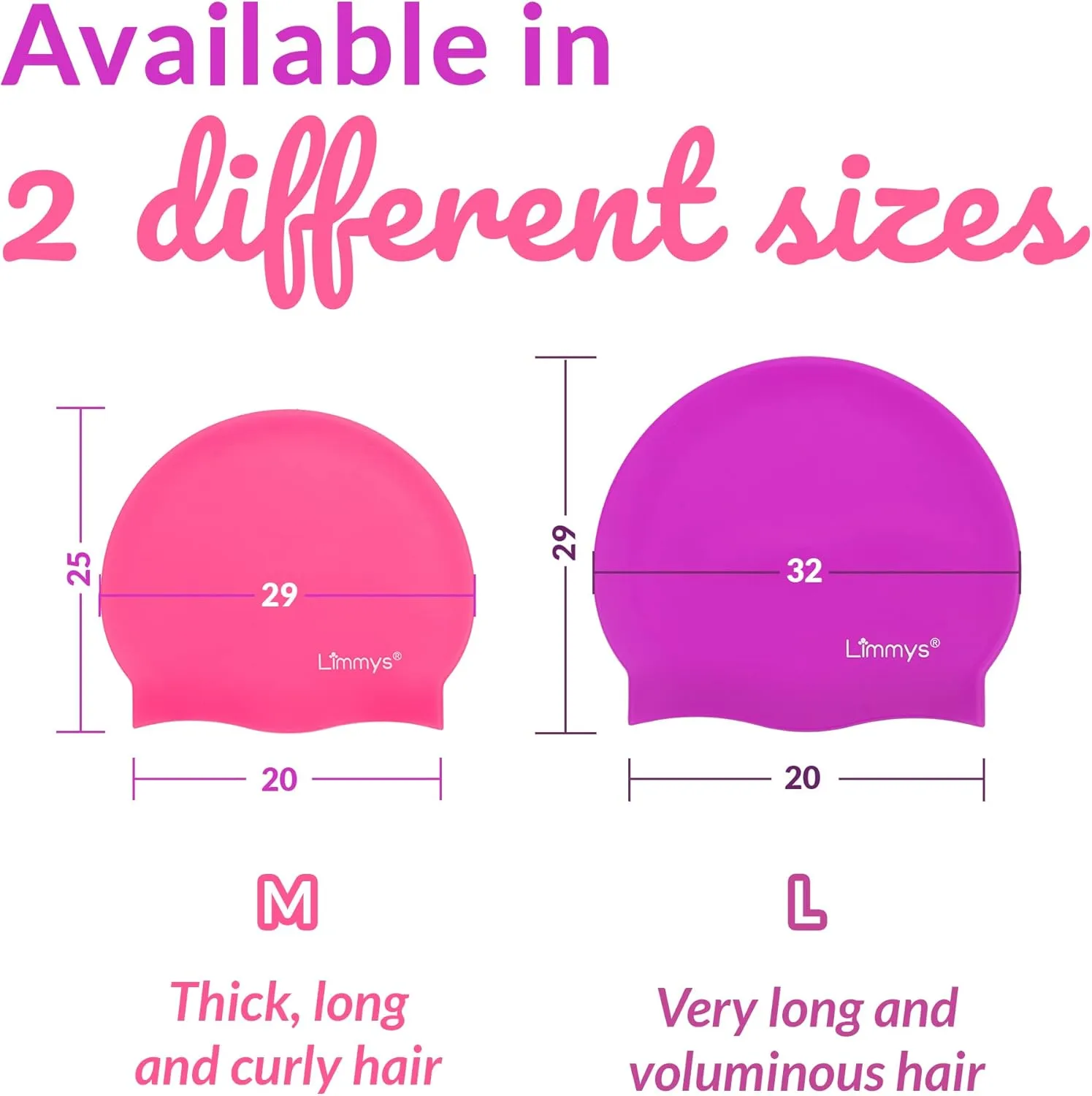 Limmys Premium Swim Cap for Women with Long Hair  Soft Silicone Swimming Cap for Women  Comfortable, Extra Room Fit, Chlorine Resistant & Hypoallergenic  Trusted by Swimmers Worldwide