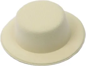Mini Top Hat Fascinator Base - 5" Diameter with Hair Clips