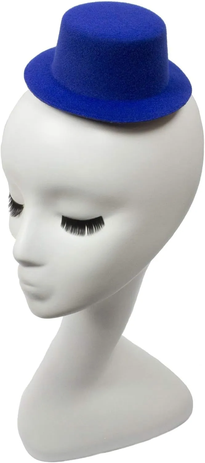 Mini Top Hat Fascinator Base - 5" Diameter with Hair Clips