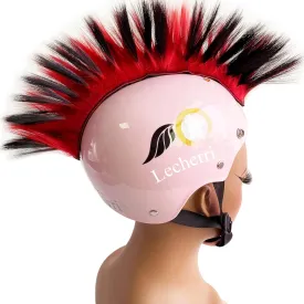 Mohawk for Helmet Decoration Helmet Hawk Accessories 1PC for Motorcycle Bicycle Ski Hair Patches Reusable Design(Helmet Not Included)