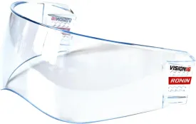 Ronin X Hockey Visor with Anti Fog and Anti Scratch Coating - Impact Resistant - Universal Helmet Fit with Premium Mounting Hardware Included - CE Certified