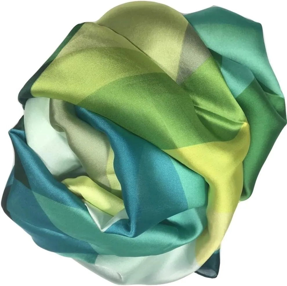 Shanlin Silk Feel Long Satin Patterned & Solid Color Scarves for Women in Gift Box