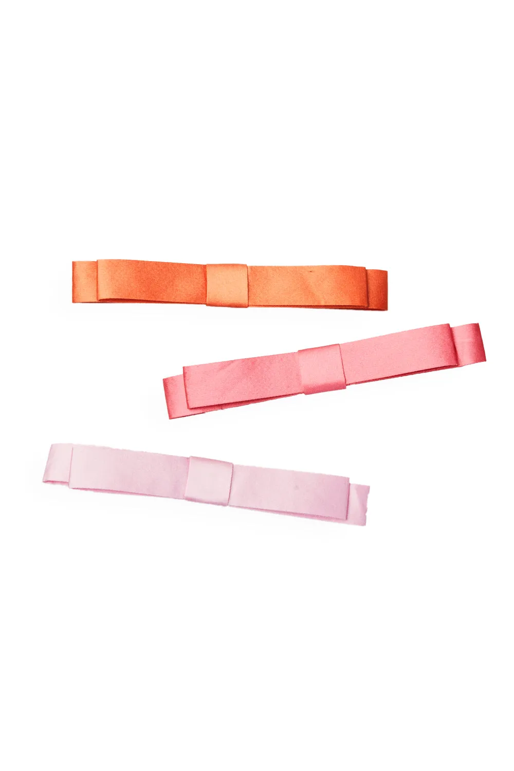 Sloane Satin Tailored Bow Clip Trio