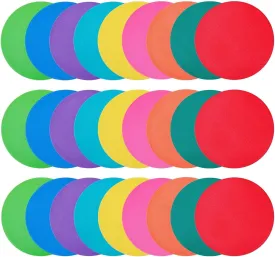 Spot Markers 6 Inch 9 Inch Non Slip Rubber Floor Markers Flat Field Cones Poly Dots for Classroom Dance Sports Soccer Basketball Speed Agility Training (5/9 Colors)