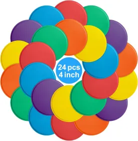 Spot Markers,4 Inch Anti-Slip Agility Spots Markers,Colorful Flat Field Gym Classroom Floor Spots Set for Indoor Outdoor Soccer Basketball Sports Speed Training and Drills