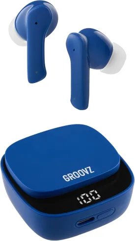 True Wireless Earbuds with Charging Case - Designed and Engineered in The USA - IPx4 Water Resistant Bluetooth Earbuds Compatible with Apple and Android - 27Hrs Battery Life - Blue