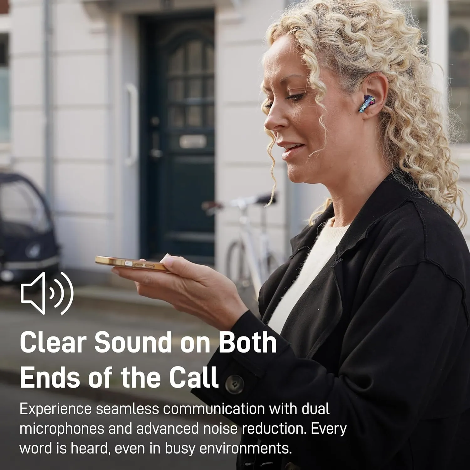 True Wireless Earbuds with Charging Case - Designed and Engineered in The USA - IPx4 Water Resistant Bluetooth Earbuds Compatible with Apple and Android - 27Hrs Battery Life - Blue