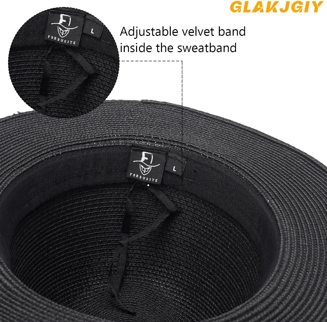 Women Straw Panama Beach Hat Packable Foldable Summer Fedora Wide Brim Sun Hats
