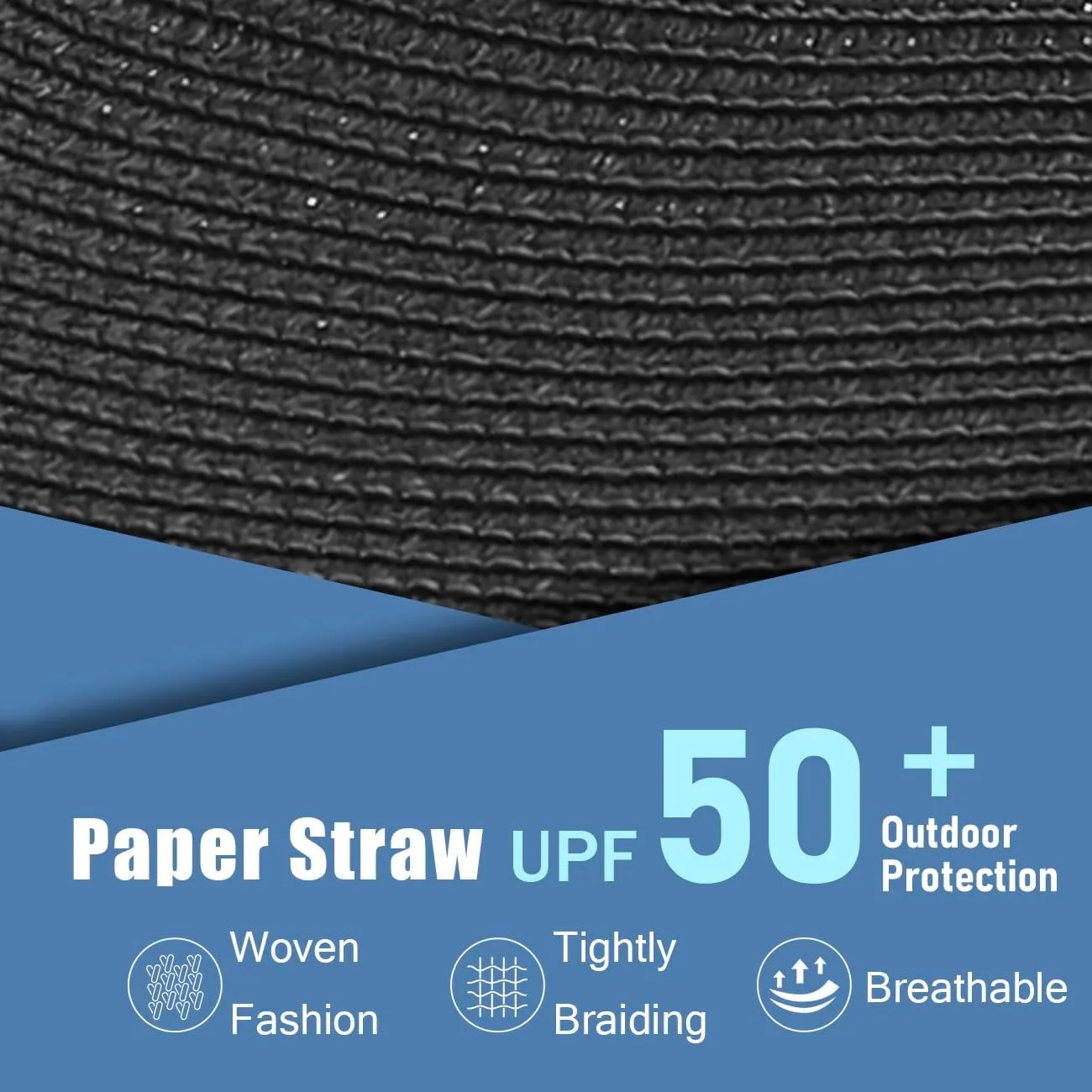 Women Straw Panama Beach Hat Packable Foldable Summer Fedora Wide Brim Sun Hats